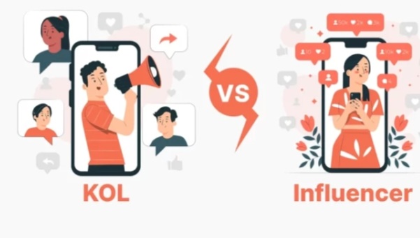 Ilustrasi perbedaan KOL (Key Opinion Leader) dengan Influencer